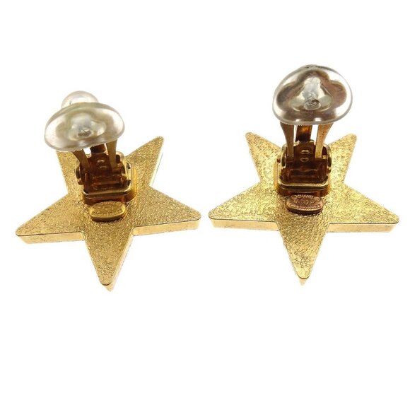 Chanel Star Earrings Clip-On Orange - Picture 5 of 5
